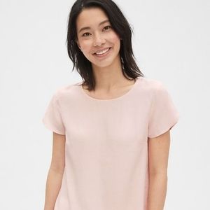 Gap pink tulip sleeve top